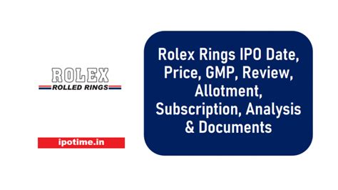 rolex rings ipo allotment date